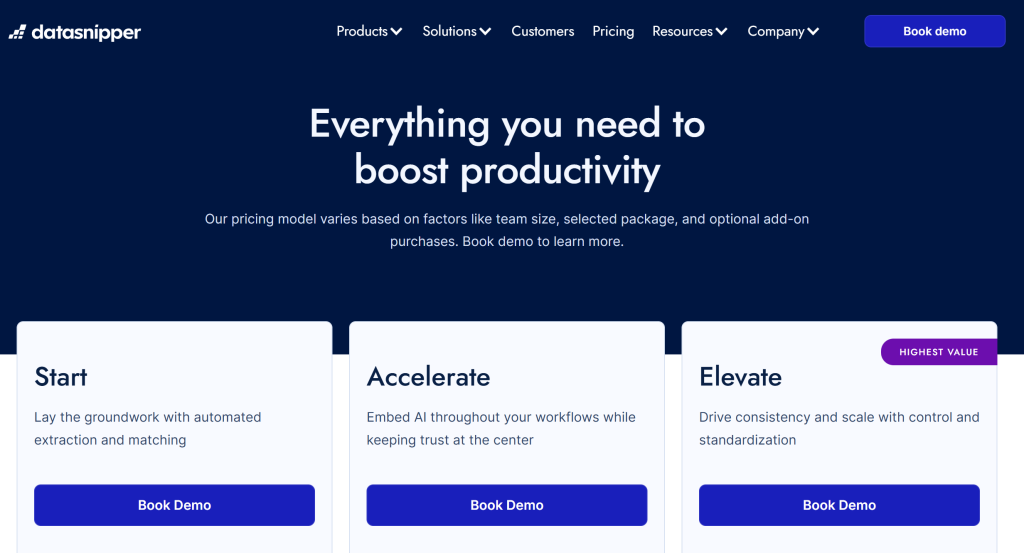 DataSnipper Pricing Plans