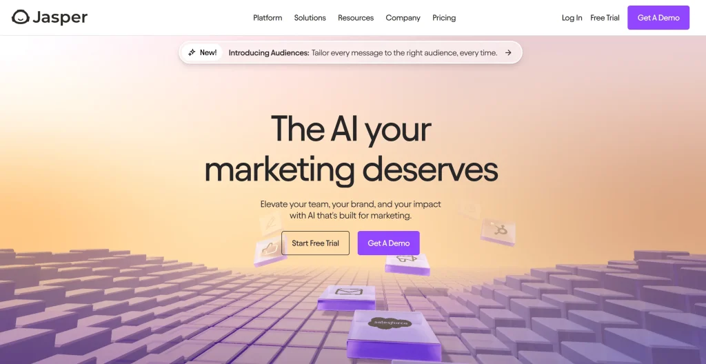 Screenshot of Jasper Homepage