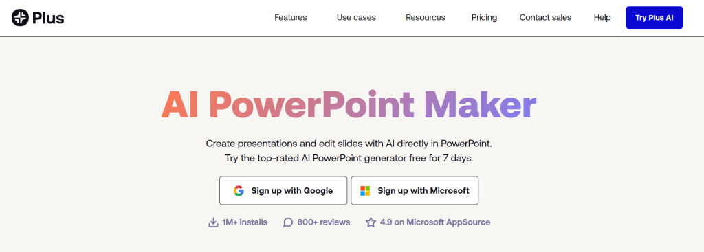 plus ai tool for startups