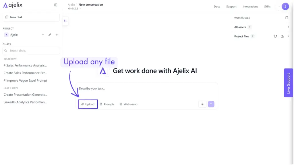 How to upload files to Ajelix