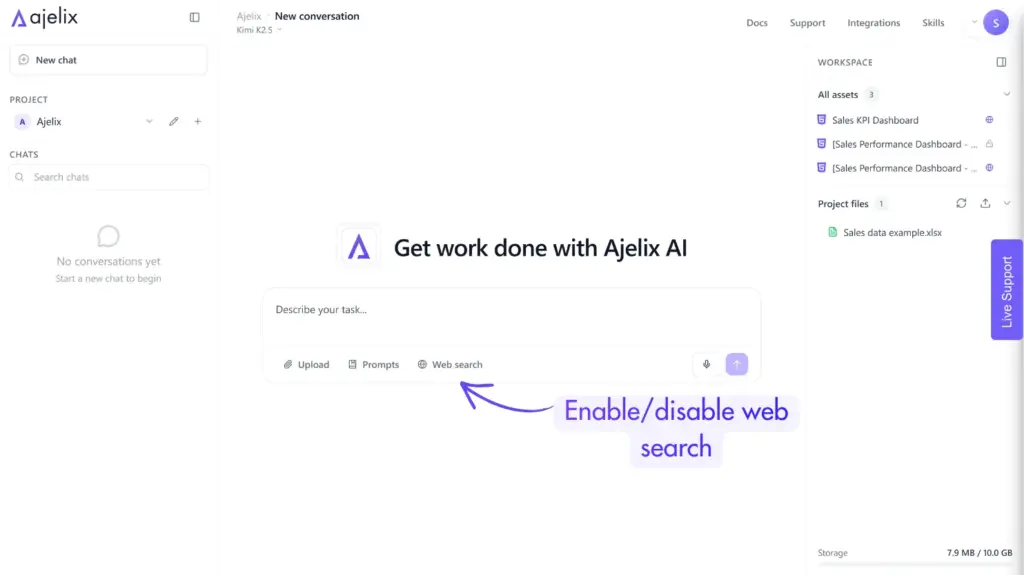 Screenshot with web search enable disable feature by ajelix