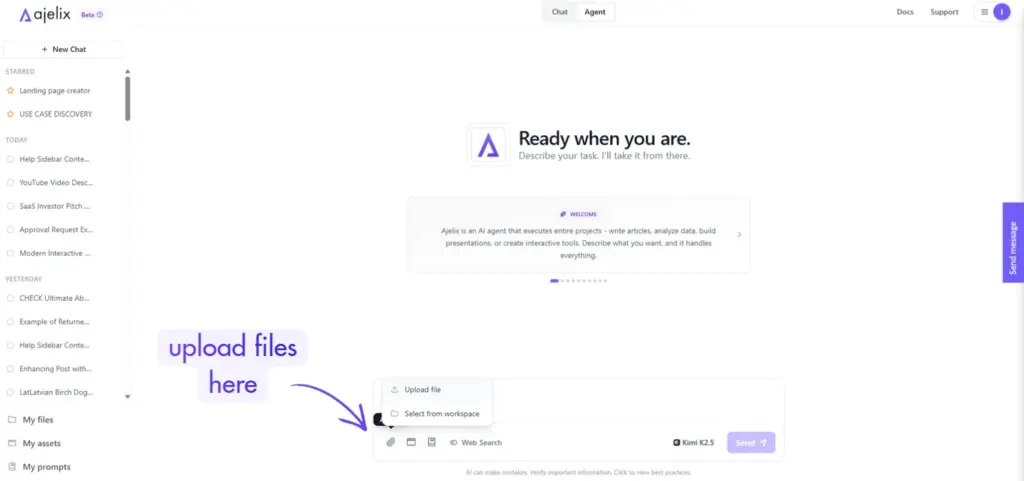 File upload functionality