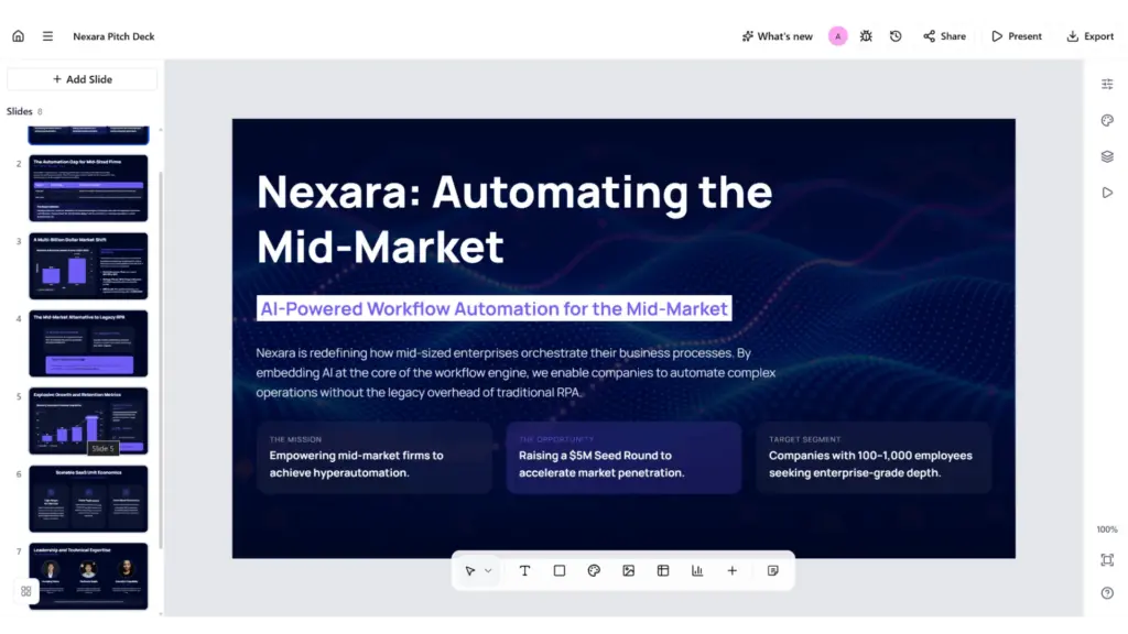 Screenshot: SlidesAI presentation