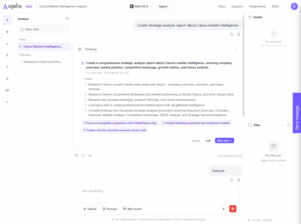 Best AI Agent platform for marketing - Ajelix