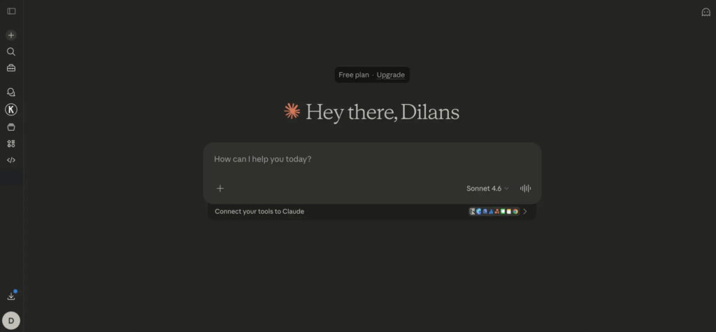 Screenshot: Claude's Workspace.