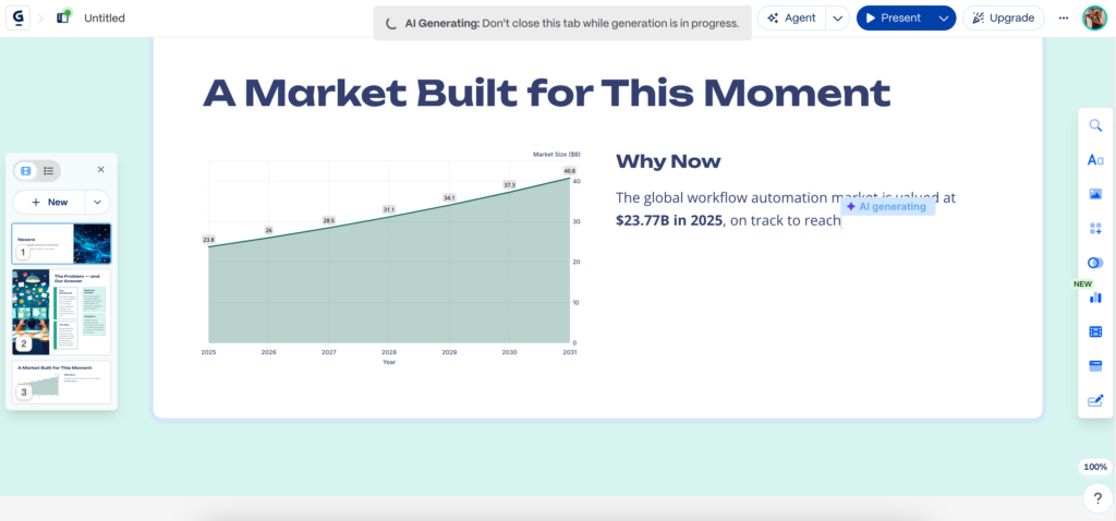 Screenshot: Gamma building live