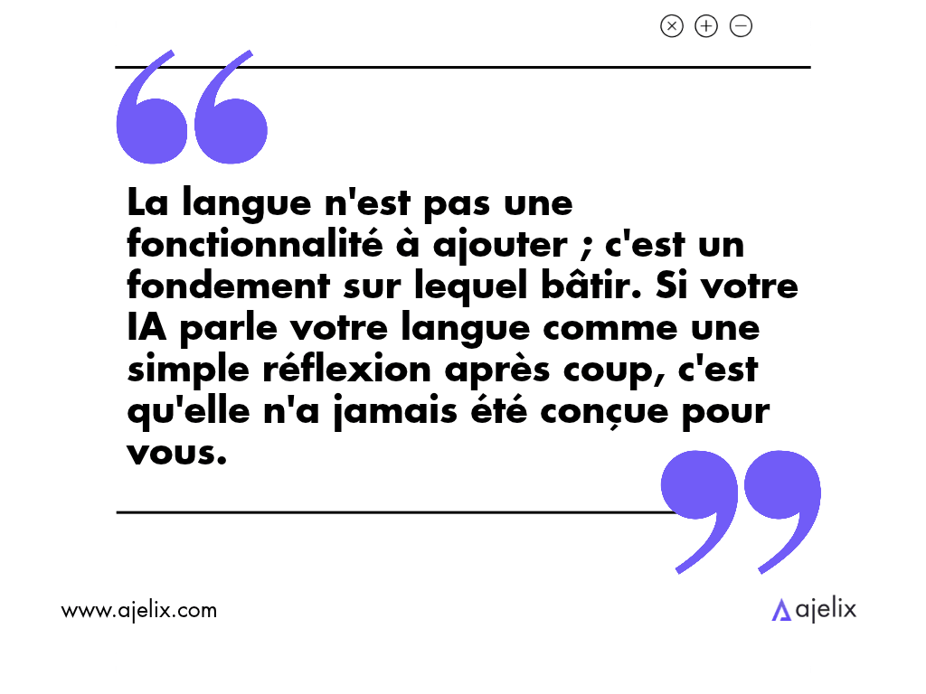 Citation concernant la langue de l'article