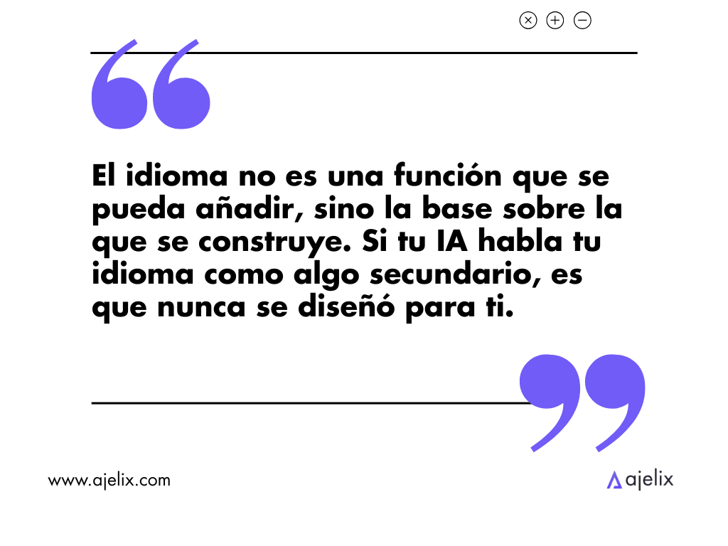 Cita de Ajelix sobre herramientas de IA con soporte multilingüe