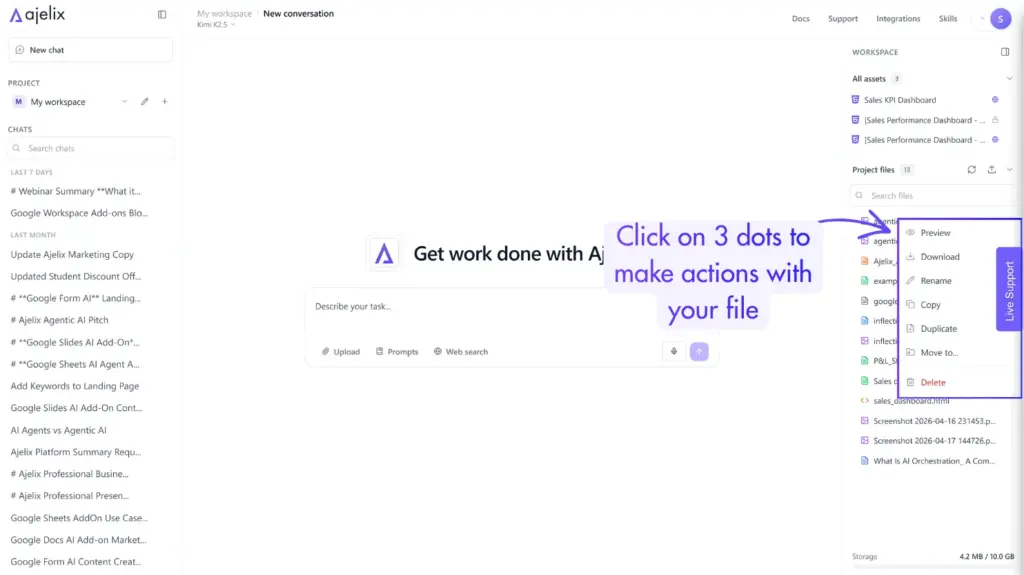 Edit existing documents in Ajelix