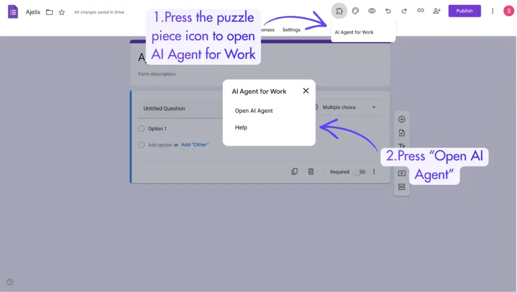 How to activate Google Sheets add-on in Google Forms