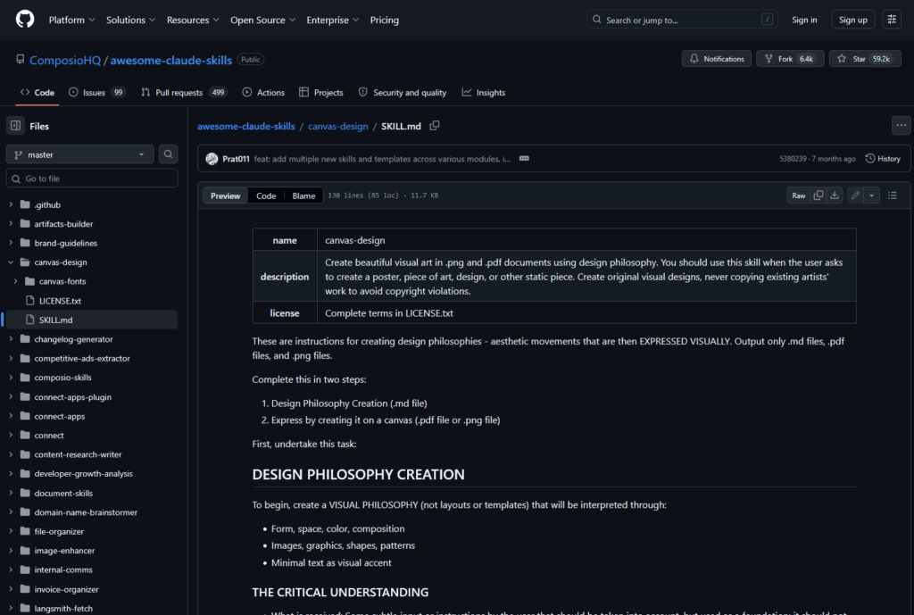 Github Skills screenshot