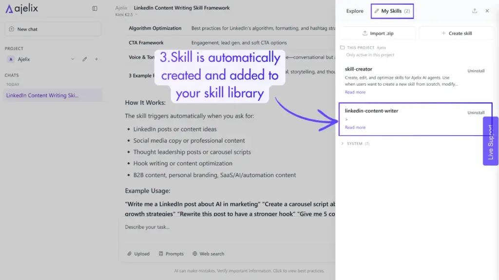 Skill is created by Ajelix