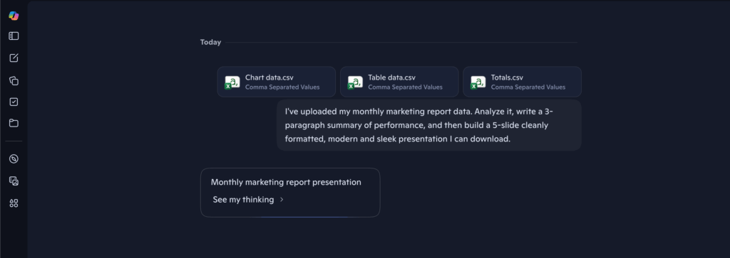 Screenshot: Copilot 4th prompt