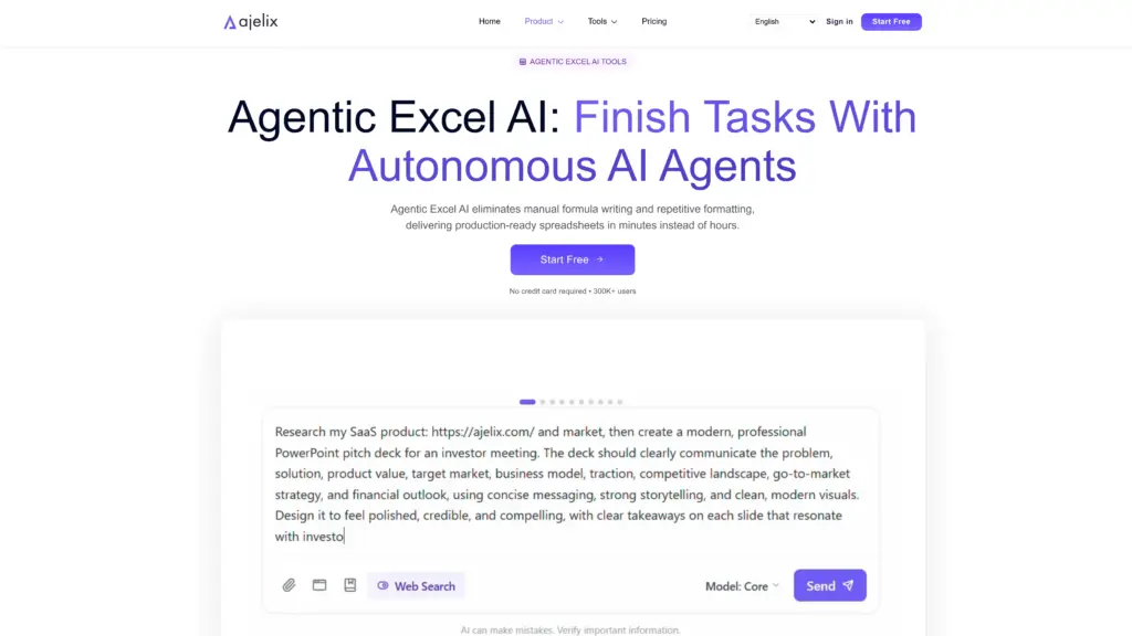 Agentic Excel AI by ajelix