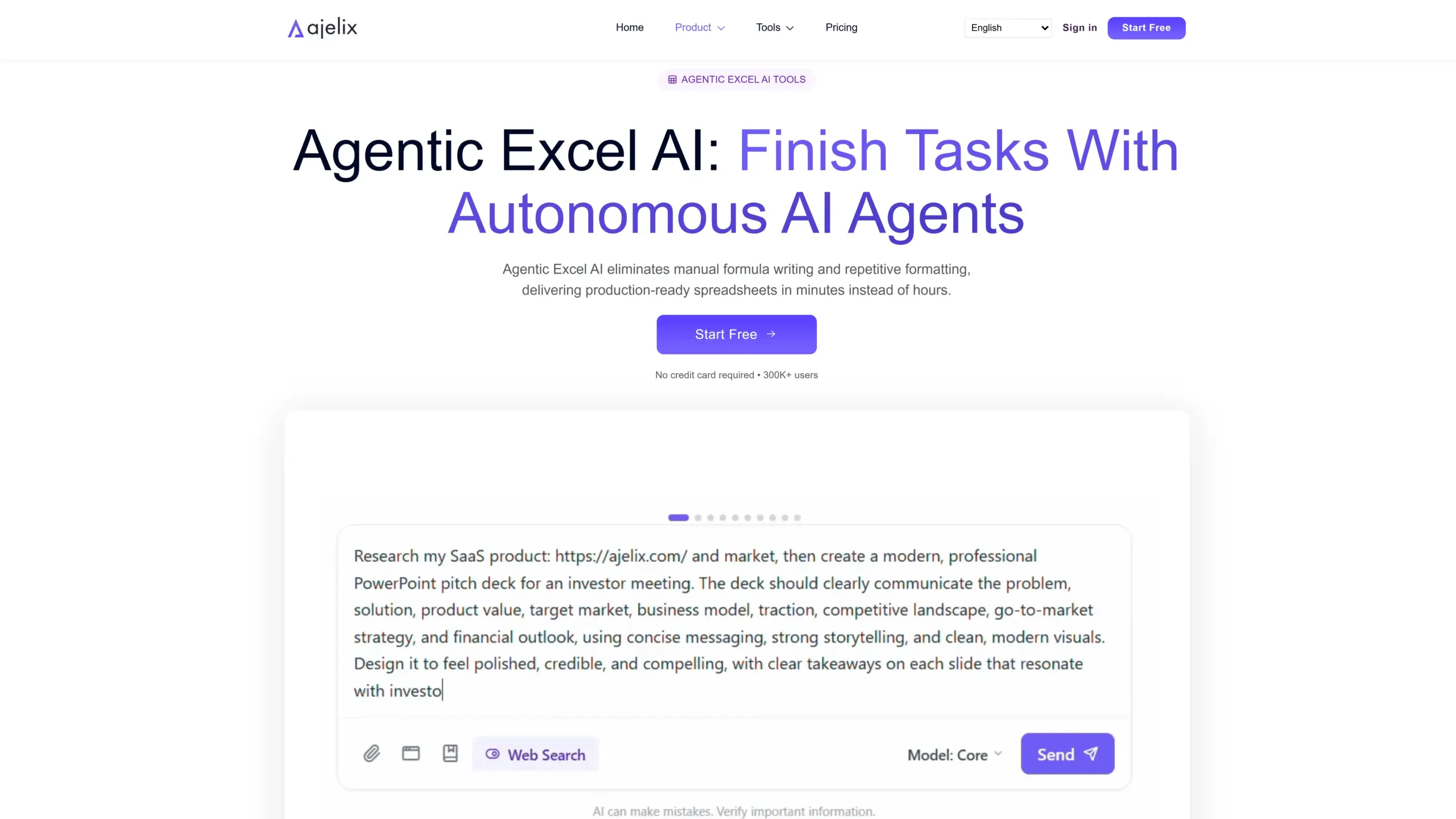 Agentic Excel AI by ajelix