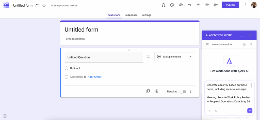 Screenshot: Google Forms Prompt 