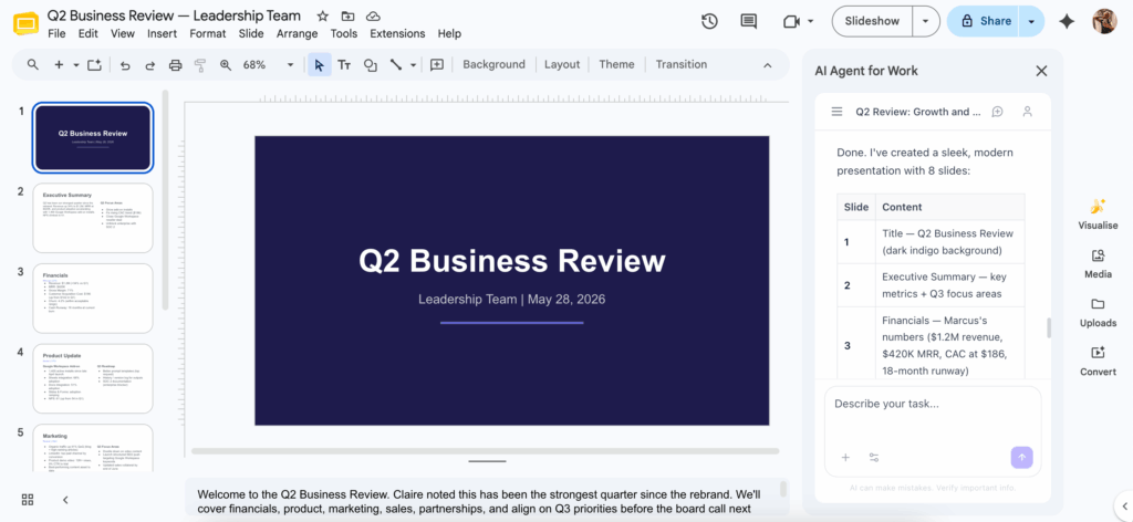 Screenshot: Google Slides Results 