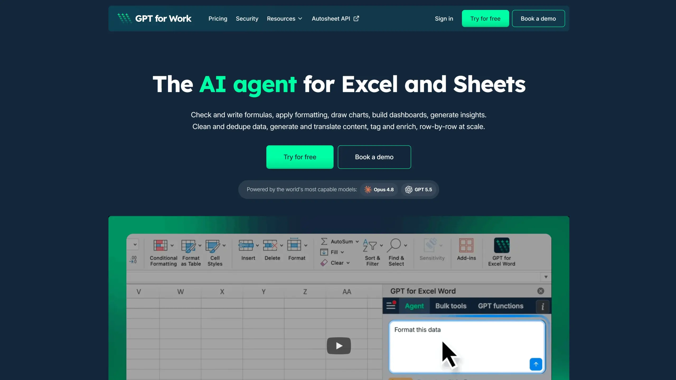 GPT for Work homepage