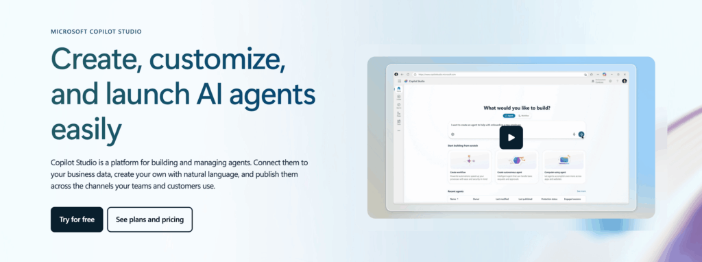 Screenshot: Microsoft Copilot Studio preview