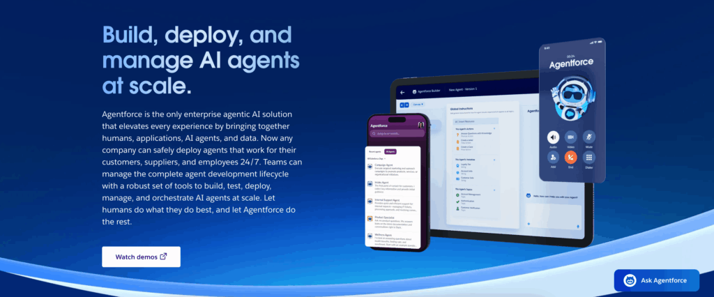 Screenshot: Salesforce Agentforce preview