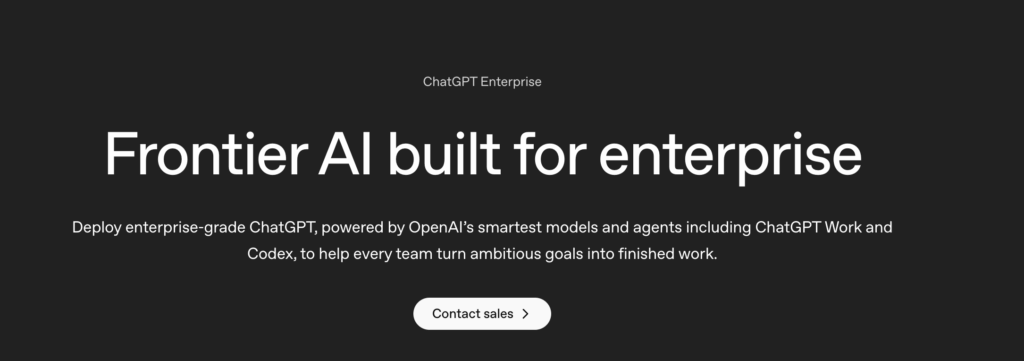 Screenshot: ChatGPT Enterprise website