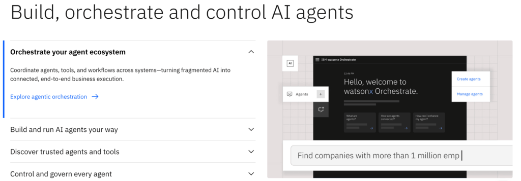 Screenshot: IBM watsonx Orchestrate