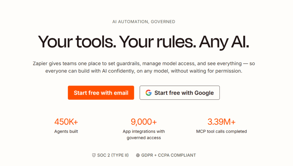 Screenshot: Zapier
