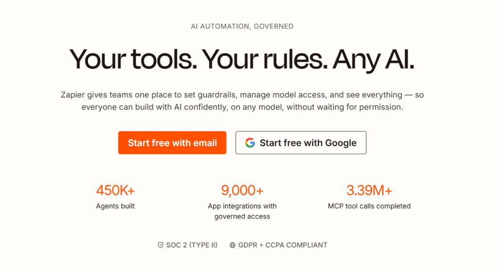 Screenshot: Zapier