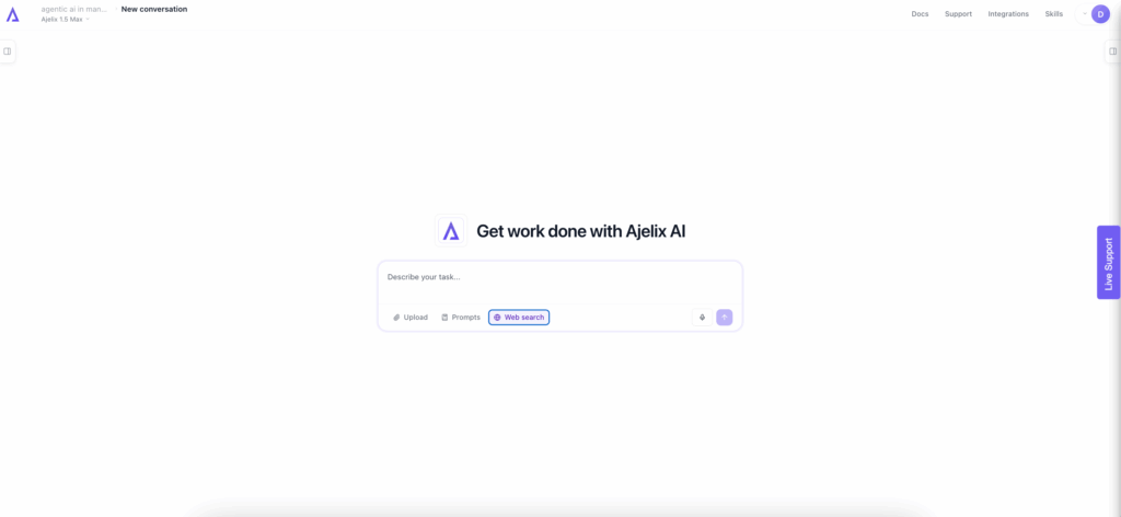 Screenshot: Ajelix Interface